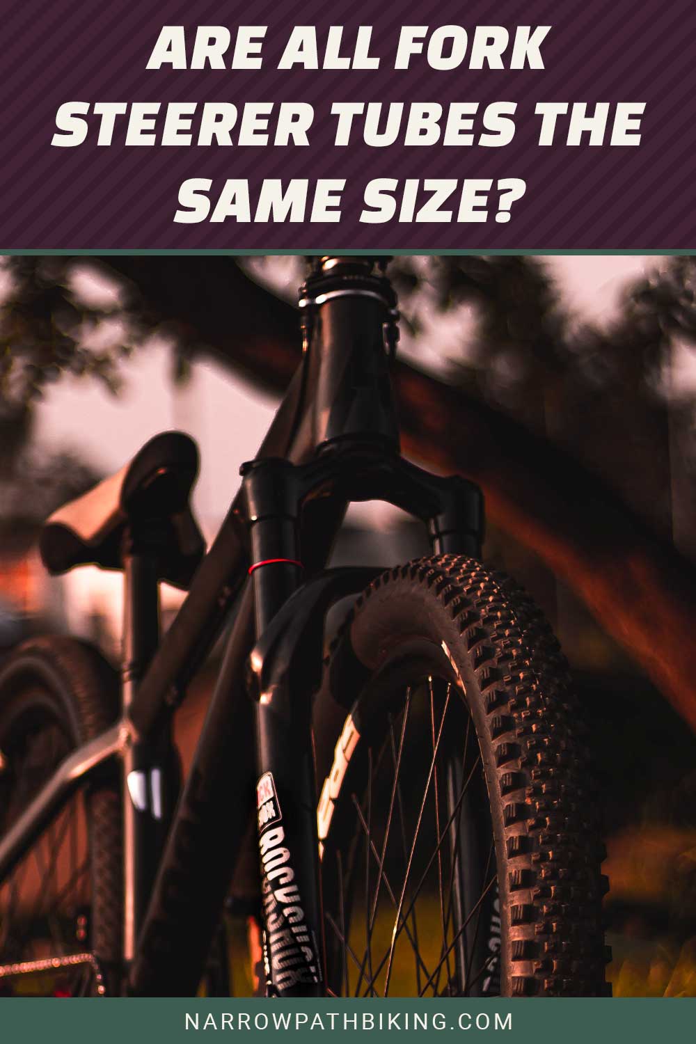 A mountain bike during dusk - Are All Fork Steerer Tubes the Same Size?